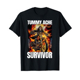 Tummy Ache Survivor Edgy Skeleton T-Shirt