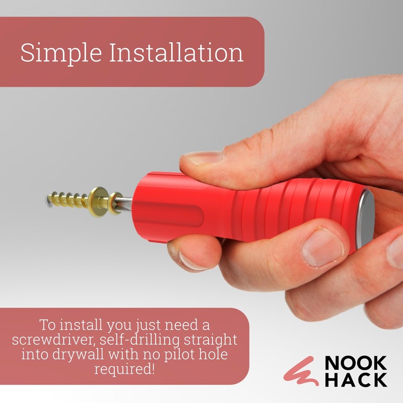 Nook Hack Picture Hanging Screws | Simple - No Drilling