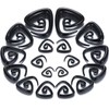 1 Pair Black Triangle 1.6 mm (14 G) Acrylic Expander