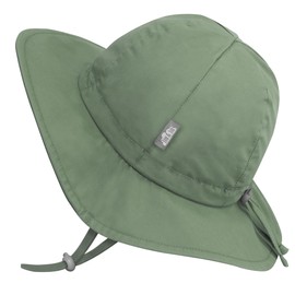 JAN & JUL Floppy Sun-Hat for Boys Girls with Adjustable Straps (XL: 5-12 Years, Juniper Green)