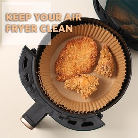 100 Pieces Air Fryer Round Paper 16cm Compatible with Cosori and Cecotec 3 to 6L Air Fryer and Oven Moulds Air Fryer Accessories Air Fryer Up to 6 Litres