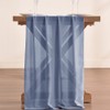 Socomi 10ft Dusty Blue Chiffon Table Runner 29x120 Inches Wedding