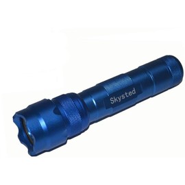 Skysted WF-502B Single Mode 10W LED Bulb 1200 Lumen Mini Portable Tactical Handheld Flashlight Torch Lamp with Clip (Blue)