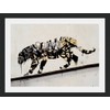 Banksy Tiger - Framed & Mounted - 40x30cm - Black