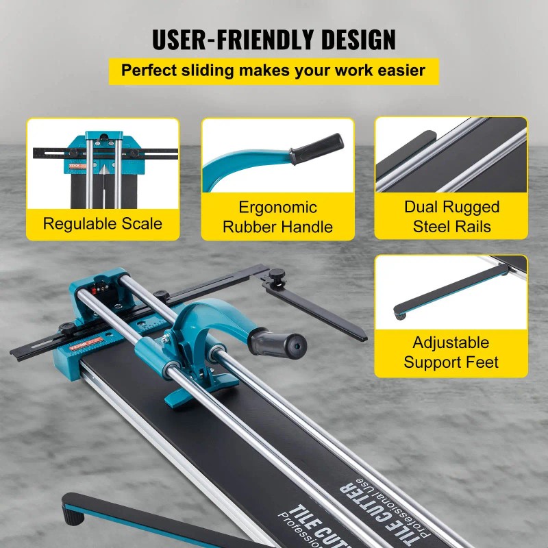 Manual 48"/1200mm Tile Cutter Machine with Laser Guide for Cutting