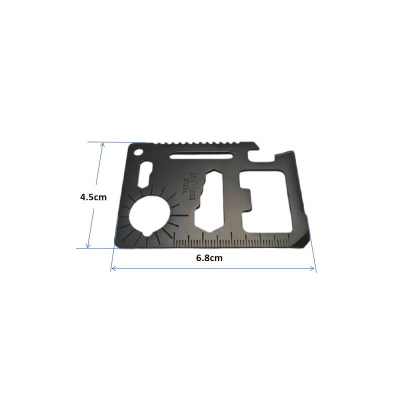 Multifunctional Metal Tool Card - Stainless Steel Bottle Opener, Positioner,