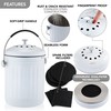 RED FACTOR Premium Compost Bin for Kitchen Countertop - Stainless