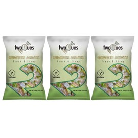 Two Hues Ginger Mints 100g | Pack of 3 | Fresh & FIRY | Vegan | Gluten Free | Palm Oil Free | No Artificial Preservatives | Individually Wrapped.