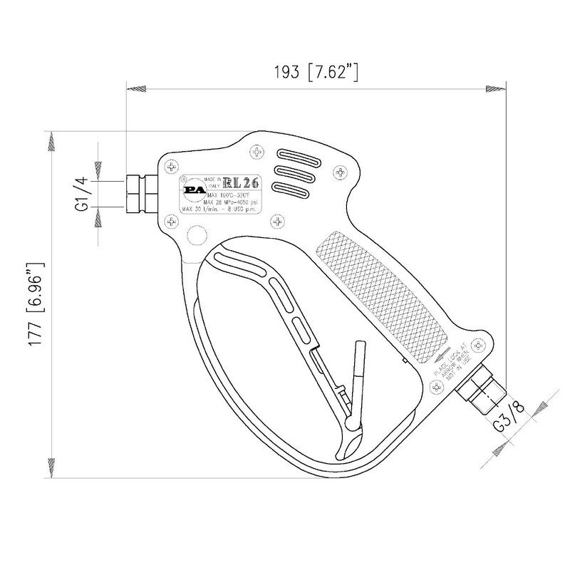 P.A. RL 26: Pressure Power Washer Gun Trigger Industrial Spray