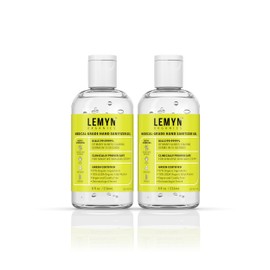 Lemyn Organics Medical Grade Hand Sanitizer Gel - 97% ORGANIC - 8 FL.OZ. Flip-Top (PACK OF 2)