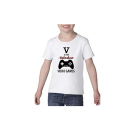 Valentines Day T-shirt V is for Video Games 2T-6
