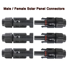 HEMRUNK 60PCS Solar Connectors Male Female with Removal Tool IP67 1000V 30A 10AWG 12AWG 14AWG Waterproof Solar Panel Cable Connectors (30 Pairs Solar Connectors)