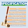 AquaNeurk Copper Water Hammer Arrestor, 1/2 Inch Push-Fit Tee Hammer