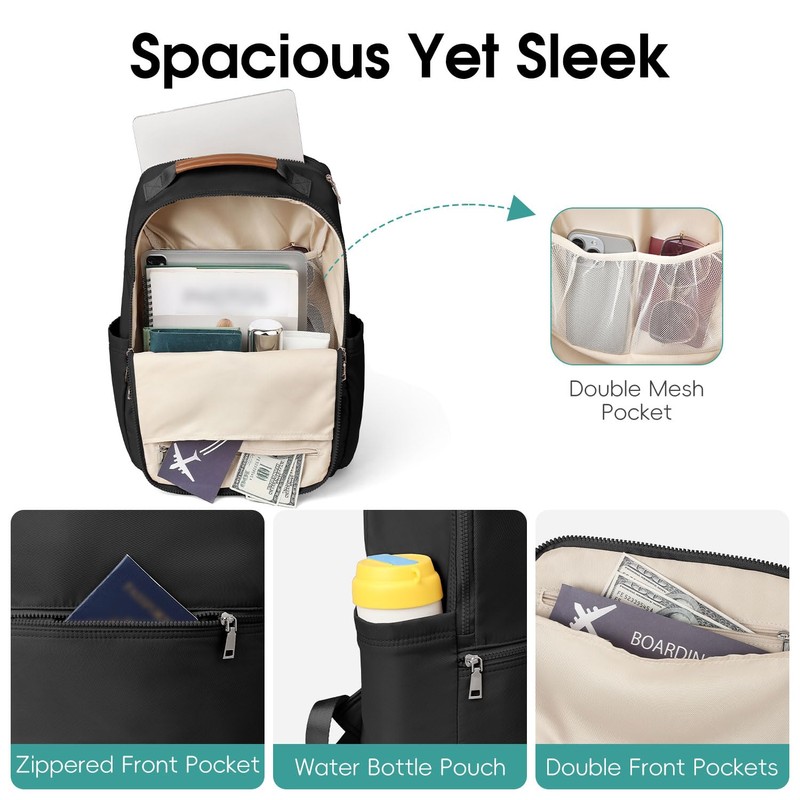 HomemeDiary Travel Backpack for Women & Men, Independent Laptop Compartment
