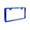 Creathome 3D Curly Wave Pattern Shining Blue License Plate Frame