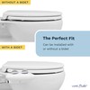 LUXE TS1008R Round Comfort Fit Toilet Seat with Slow Close,