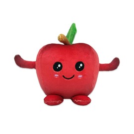PLUSHOLOGY Squishy Apple Stuffed Animal; Ultra Soft and Cuddly Plush Toy for Kids 3 Years Old to Adults; Child-Safe Embroidered Eyes adds a Unique Aesthetic; (5" Tall)