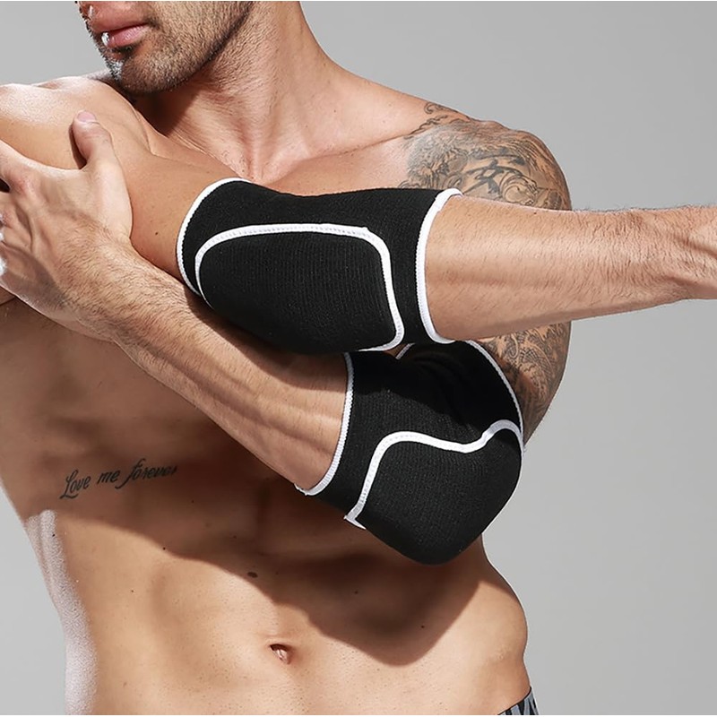 Premium Elbow Pads - Adult Elbow Support for Weightlifting, Golf,