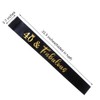 Docooniver Birthday Sash for Women White Birthday Girl Sash Black