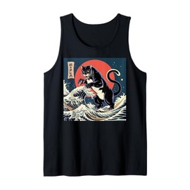 Kids Black Panther Japanese Art Vintage Black Panther Party Tank Top