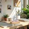 CTYNU Funny Cat Desk Decor Sign, I’m Here I’m Awake