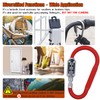 Combination Carabiner Clips,V-Resourcing Resettable 3 Dial Digit Combination Lock Carabiner
