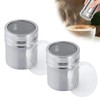 KAIYAYA 2 pieces stainless steel powder shaker, icing sugar shaker