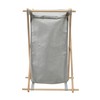 Household Essentials X-Frame Wood Laundry Hamper, Folding Wood Frame with