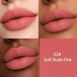 Erinde Lápiz Labial Mate, Lápiz Labial De Larga Duración y Resistente al Agua, Lápiz Labial Cremoso y Pigmentado, con Punta que no se Pega y Maquillaj