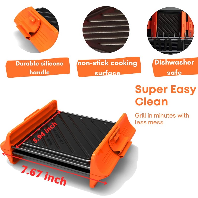 MACONEE Microwave Sandwich Maker & Panini Press - Non-Stick Microwave