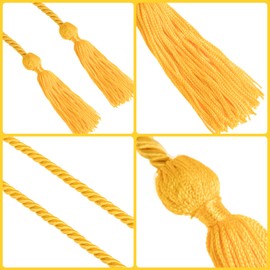 Whaline 6Pcs Graduation Honor Cords, Gold Rayon Braided Honor Cords with Tassels for Grad Days and Graduates Photography