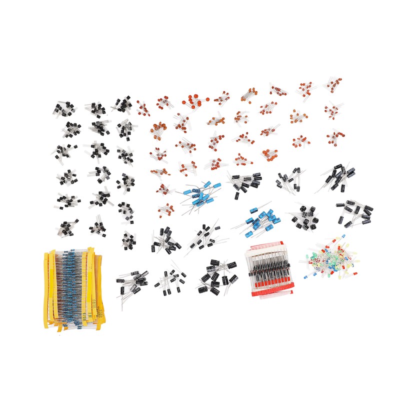 1400 Pcs Set Electronic Components Metal Film Resistor Ceramic Electrolytic