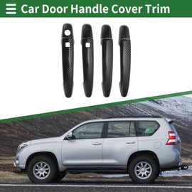 Motoforti Smart Car Door Handle Cover Trim, Side Door Handle Cover, for Toyota Highlander 2008-2013, ABS Carbon Fiber Black 1 Set