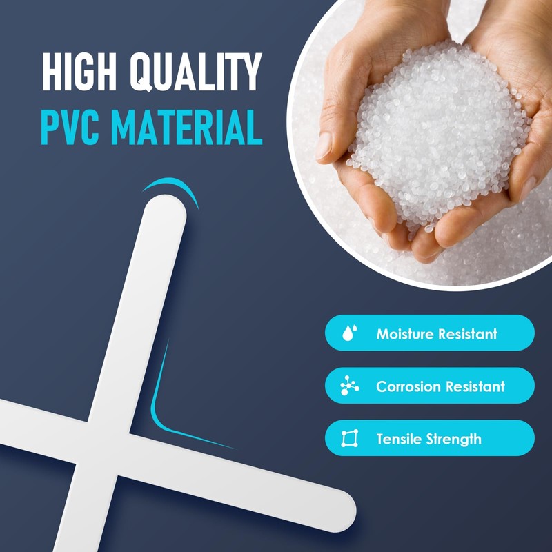 500Pcs 2mm Tile Spacers Plastic Cross Tile Spacers for Wall