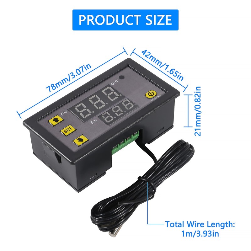 Coliao 2pcs Digital Temperature Controller W3230 Digital LED Thermostat Switch