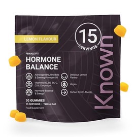 Known Hormone Balance Women’s Multivitamin Gummies – Lemon – Vitamin B6, D & C, Ashwagandha, Evening Primrose Oil – Energy, Mood & Skin Support – Vegan Gummy Supplement – for Women – 15 Day Supply