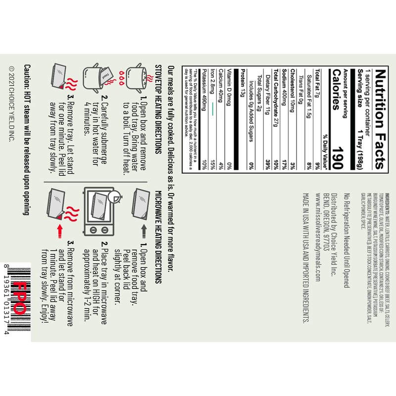 Miss Olive's Variety Pack Microwavable Ready to Eat Lower Sodium