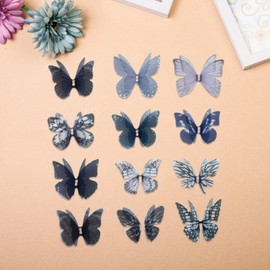 perfeclan 12pcs Butterfly Hair Clips 3d Barrettes Eleganz Stylish komfortable Haarzubehör süß für Cosplay Teen Butterfly Liebhaber