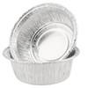 MUKCHAP 100 Pack Foil Pie Dish, 12x8.8x4.5cm Round Aluminum Foil