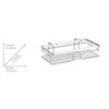 WENKO Wandablage Premium, Offener Wand-Caddy, Rostfreier Edelstahl/Kunststoff, 24 x 6,5