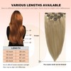 Clip in Hair Extensions, OiMiGO Blonde Human Hair Extensions #60