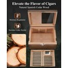 Cigar Humidor Box with Ventilation Grid – Holds up to