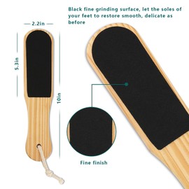Foot rasp Foot File and Callus Remover. Best Foot Care Pedicure Surface Tool to Remove Hard Skin. Can be Used on Both Wet and Dry feet,Wood Foot File