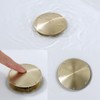 RANDOM Brushed Gold Sink Drain with Overflow Bathroom Pop Up