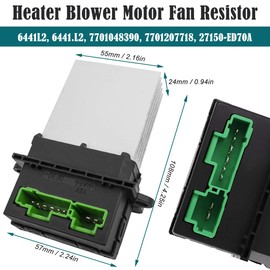 ZAMDOE Heater Resistor Blower Motor Resistor with Wiring Loom Replacement for 207 406 607 1007 C5 C3 C2 E11 NE11 Car Heater Fan Resistor 6441L2 6441.L2 7701048390 7701207718 27150-ED70A