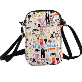 PXTIDY As You Wish Movie-Umhängetasche, 80er-Jahre-Film, Prinzessinnen-Umhängetasche, Geldbörse, Prinzessinnen-Film, Braut, 1987 Geschenke, beige, Small