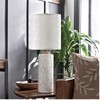 GO&SO 2 Pcs Jacquard Off-White Small Drum Lamp Shades with