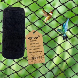 Bird Netting Poultry Chicken Coop - 20FT*40FT Heavy Duty Garden Net 0.6” Mesh for Blueberry Bushes Fruit Tree Roof Hawk Proof