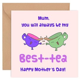 Mothers Day Card - Funny Mothers Day Cards for Mum - Mothers Day Card - Mothers Day Cards - From Daughter Son Both of Us Kids Wife Husband - Cute Sentimental Step Mum Mom Mam - 14cm
