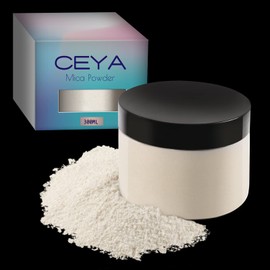 Ceya Mica Powder, 5.3oz/ 150g Diamond White Pearlescent Effect Colorant Pigment Powder for Epoxy Resin,Tumblers, Slime Bath Bomb, Soap Dye, Slime, Candle, Resin Crafting, Paint, Jewelry, Nail Polish